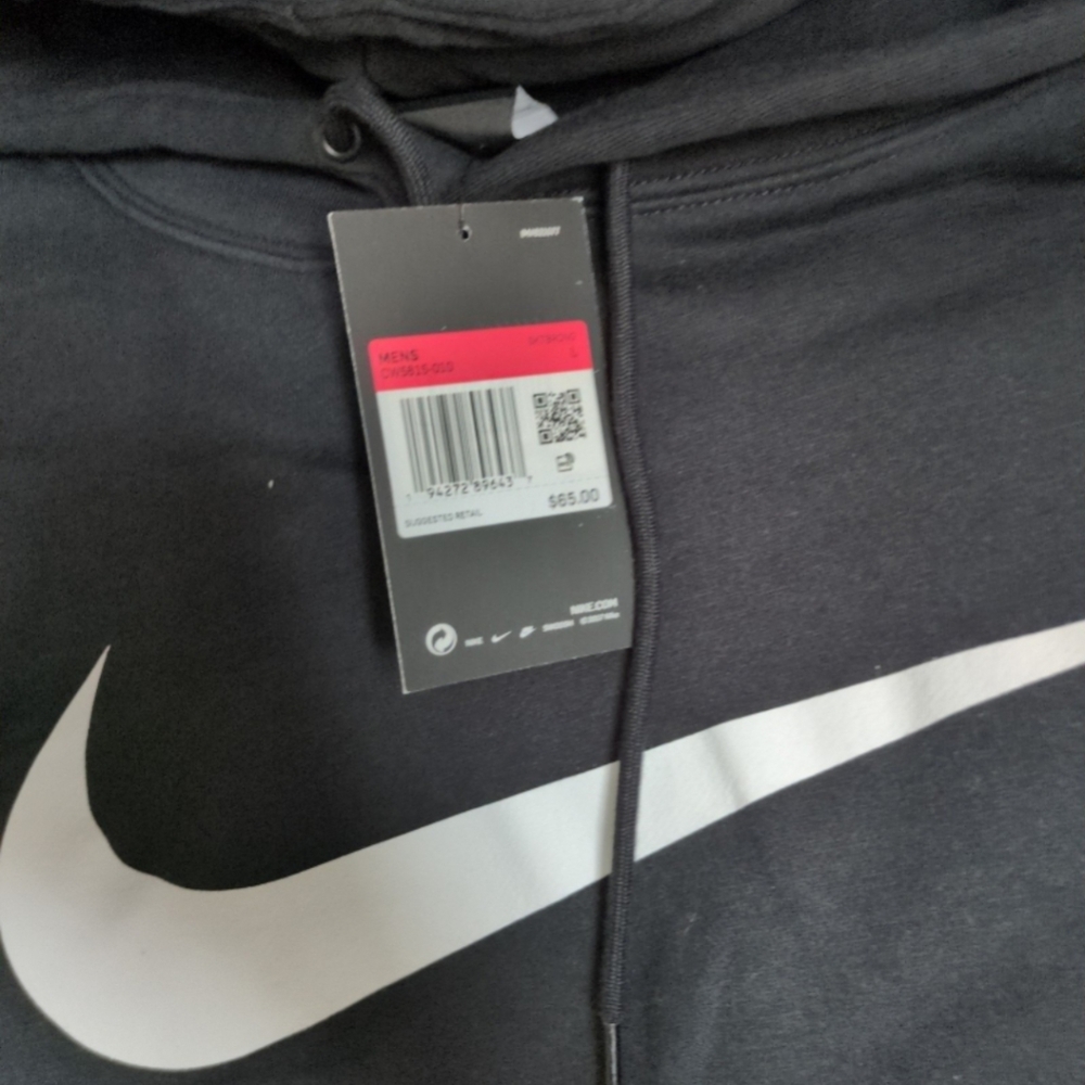 Brand new men's black Nike hoodie size large